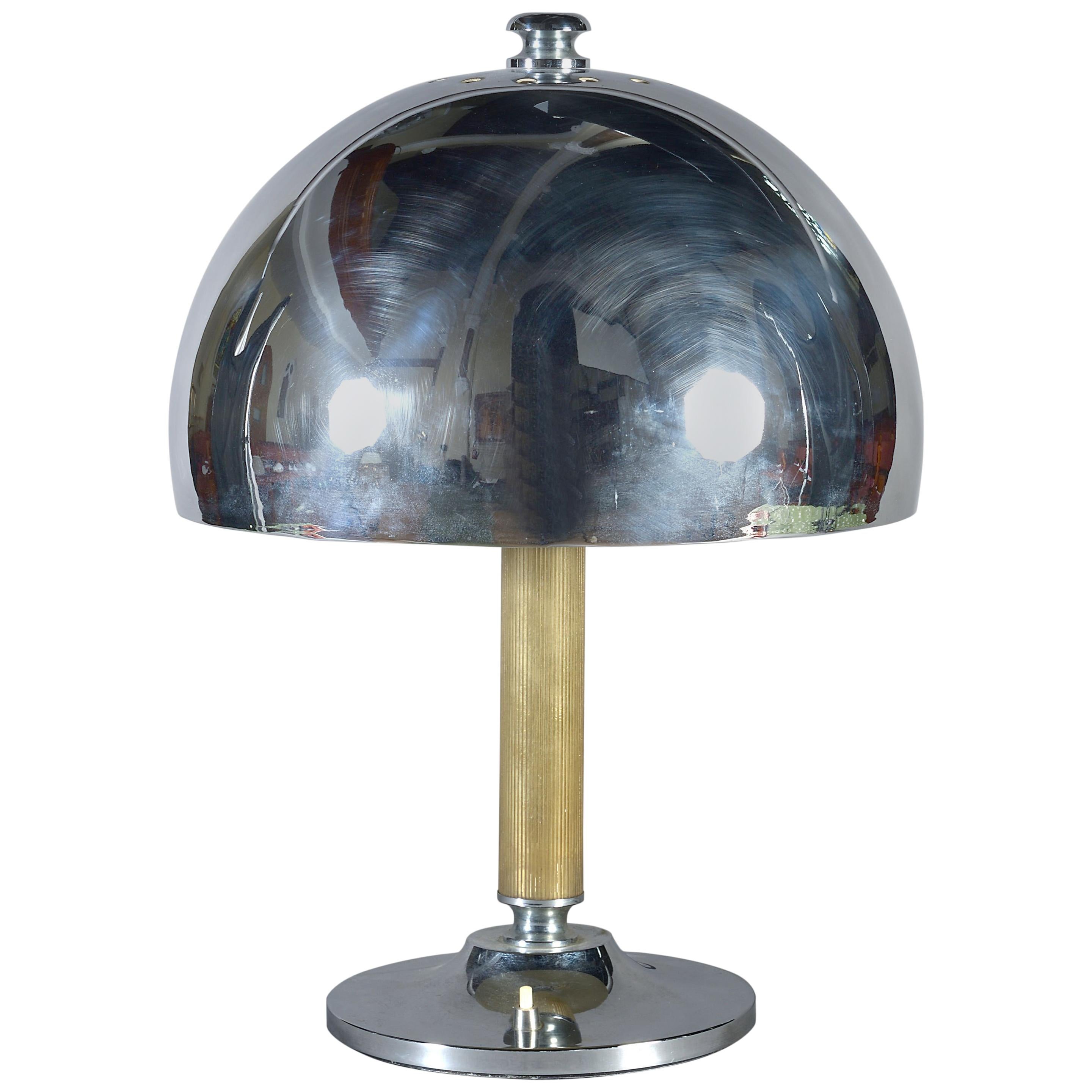 A Mid 20th Century Chrome Lamp Base For Sale