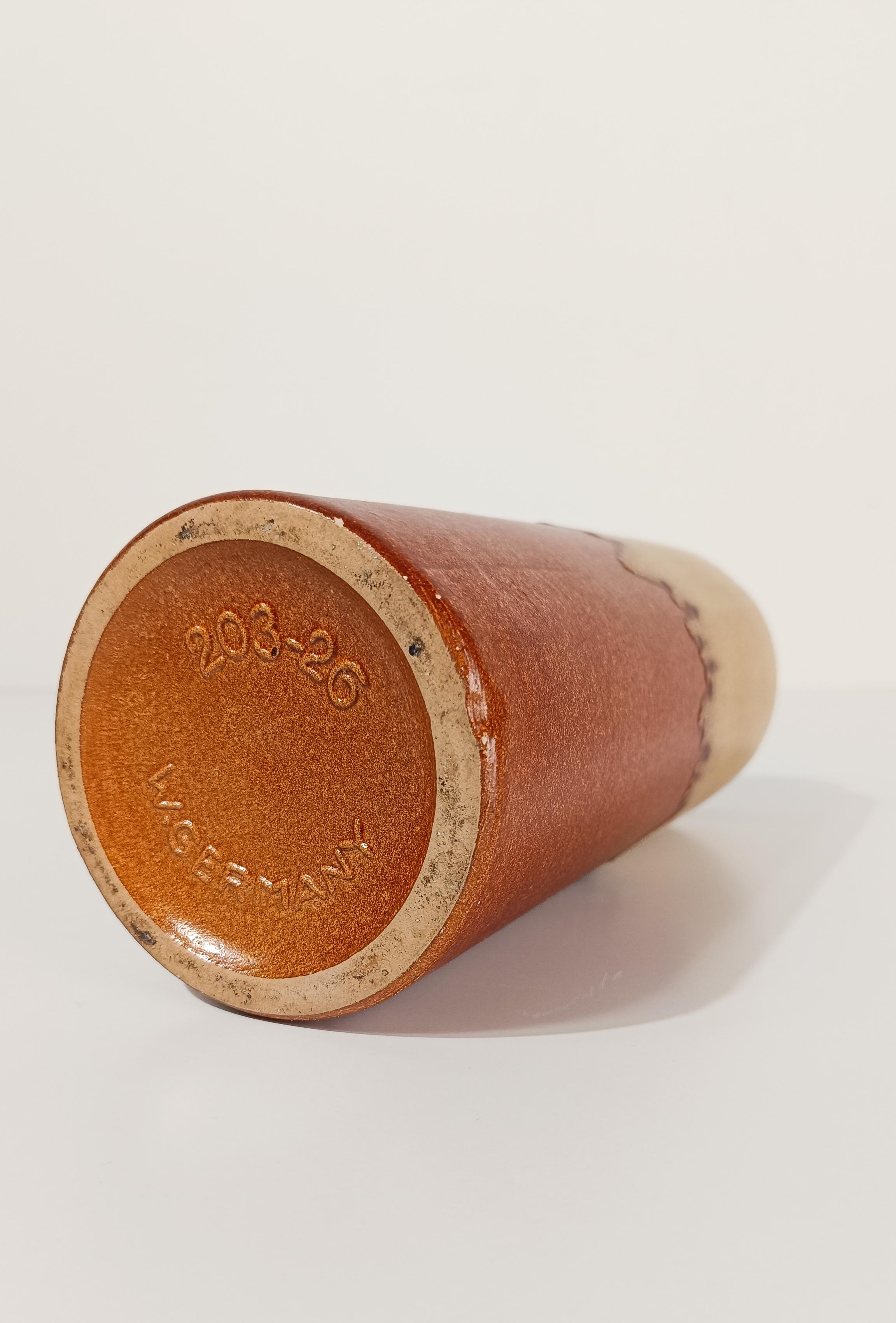 A Mid 20th Century Couple of Vases in Earth Tone Fat Lava Ceramic, West Germany For Sale 6