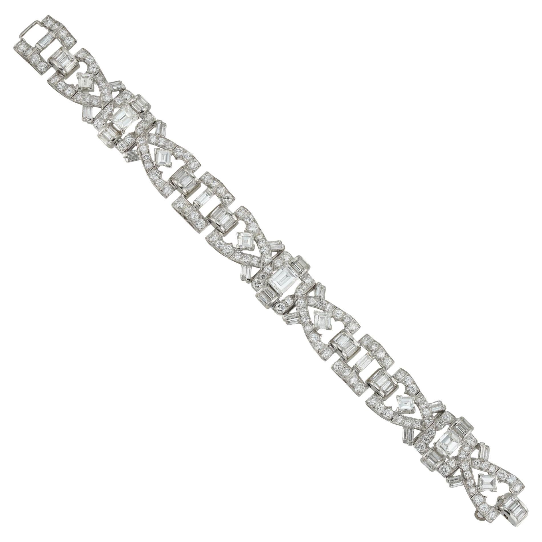 A mid-20th century diamond-set bracelet