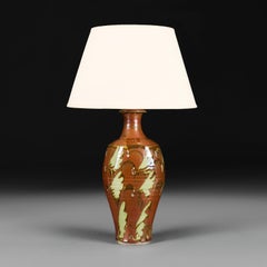 A Mid-20th Century English Studio Pottery Vase as a Lamp