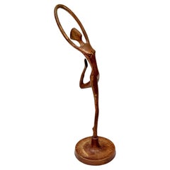 A Mid-20th Century French Bronze Dancer Figurine, Modernist Style, 1950s–1960s