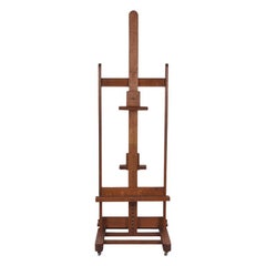 Mid-20th Century French Double-Sided Adjustable Oak Easel