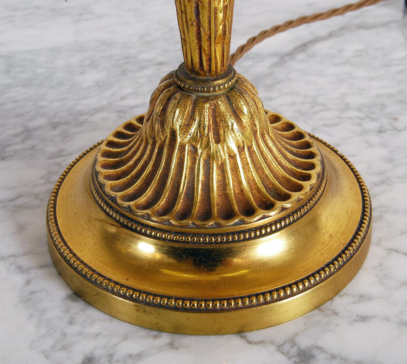 Mid-20th Century French Gilt Brass Bouillotte Table Lamp 3