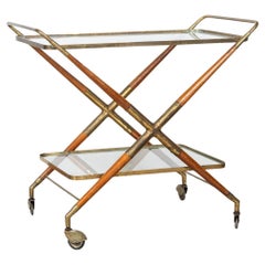 Vintage A Mid 20th Century Italian Drinks Trolley Attributable To Cesare Lacca c.1960