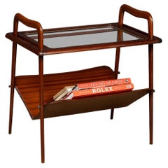 A Mid 20th Century Italian Magazine Table With Removable Tray c.1950
