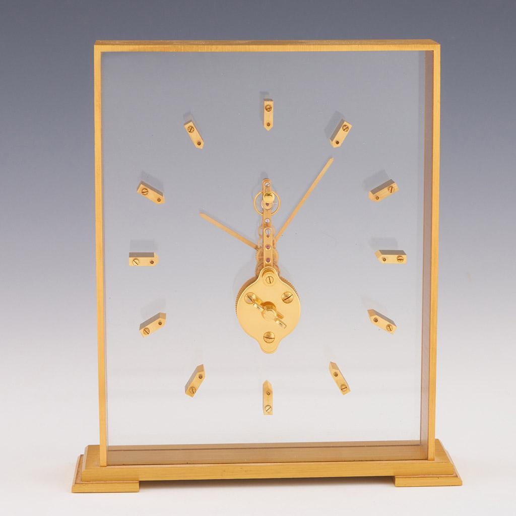 Mid-20th Century A Mid 20th Century Mantel Clock by Jaeger LeCoultre