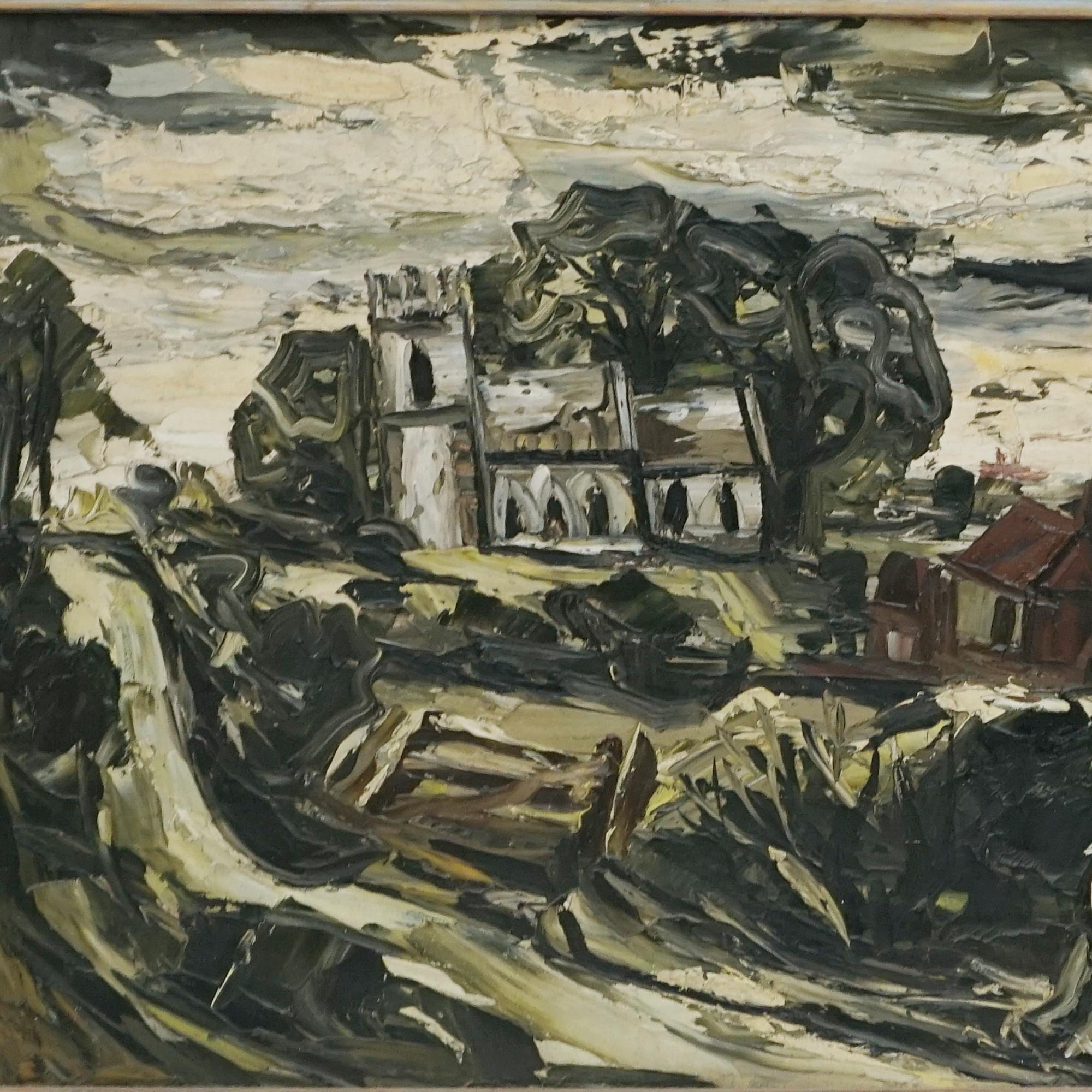 A mid-20th Century Oil on Board Painting In Good Condition In Forest Row, East Sussex