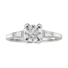 A mid-20th century single stone diamond ring