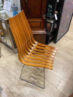 Teakholzstuhl Hans Bratturd Scandia Senior aus der Mitte des 20.