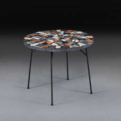 A Mid- 20th Century Terrazzo Marble Round Coffee Table
