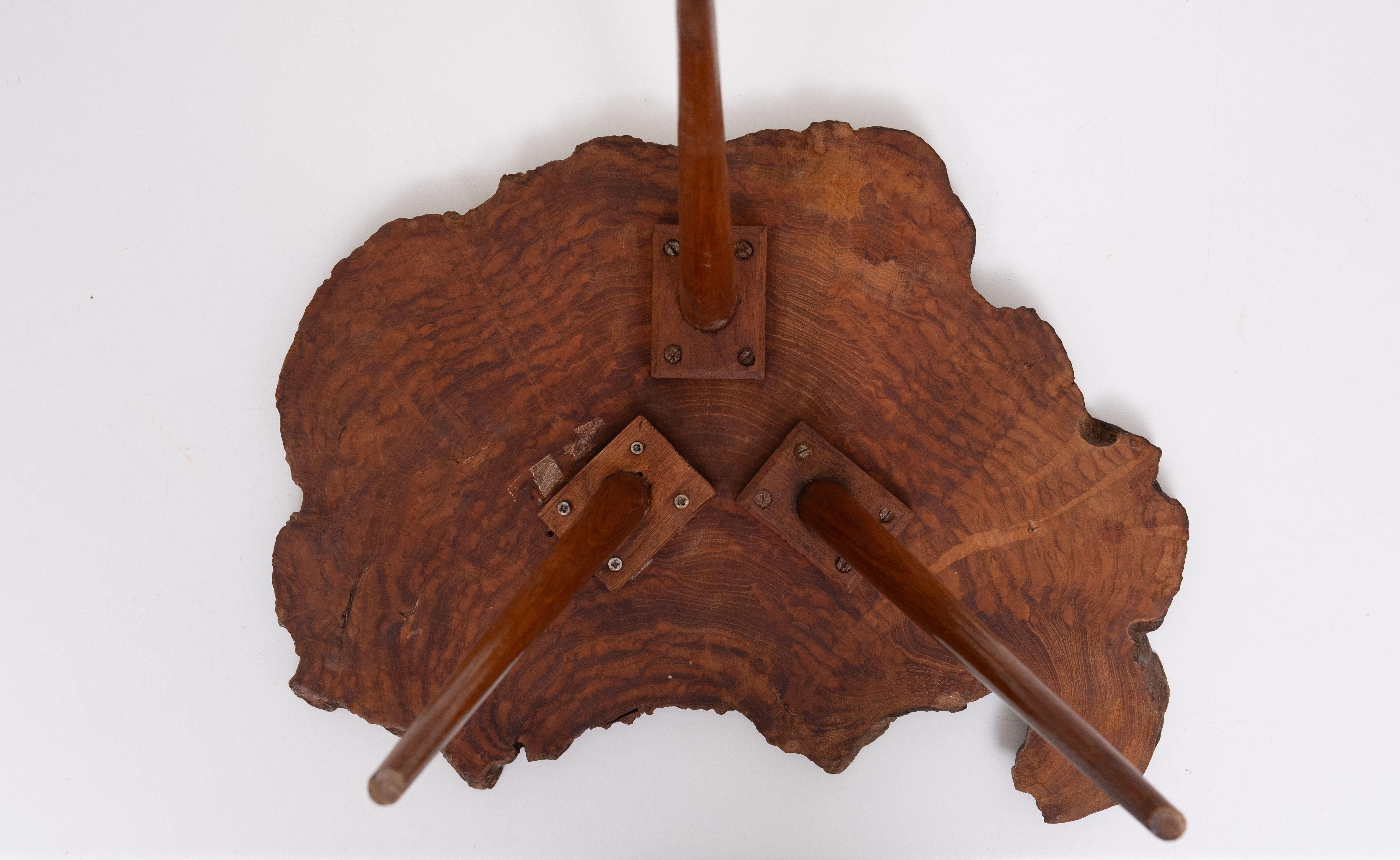 Broussin Tronc d'arbre du milieu du 20e siècle  table d'appoint. en vente