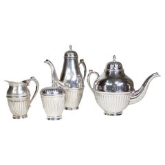 A Mid-Century 5-Piece Christofle Electroplated Silver Tea and Coffee Service Set
