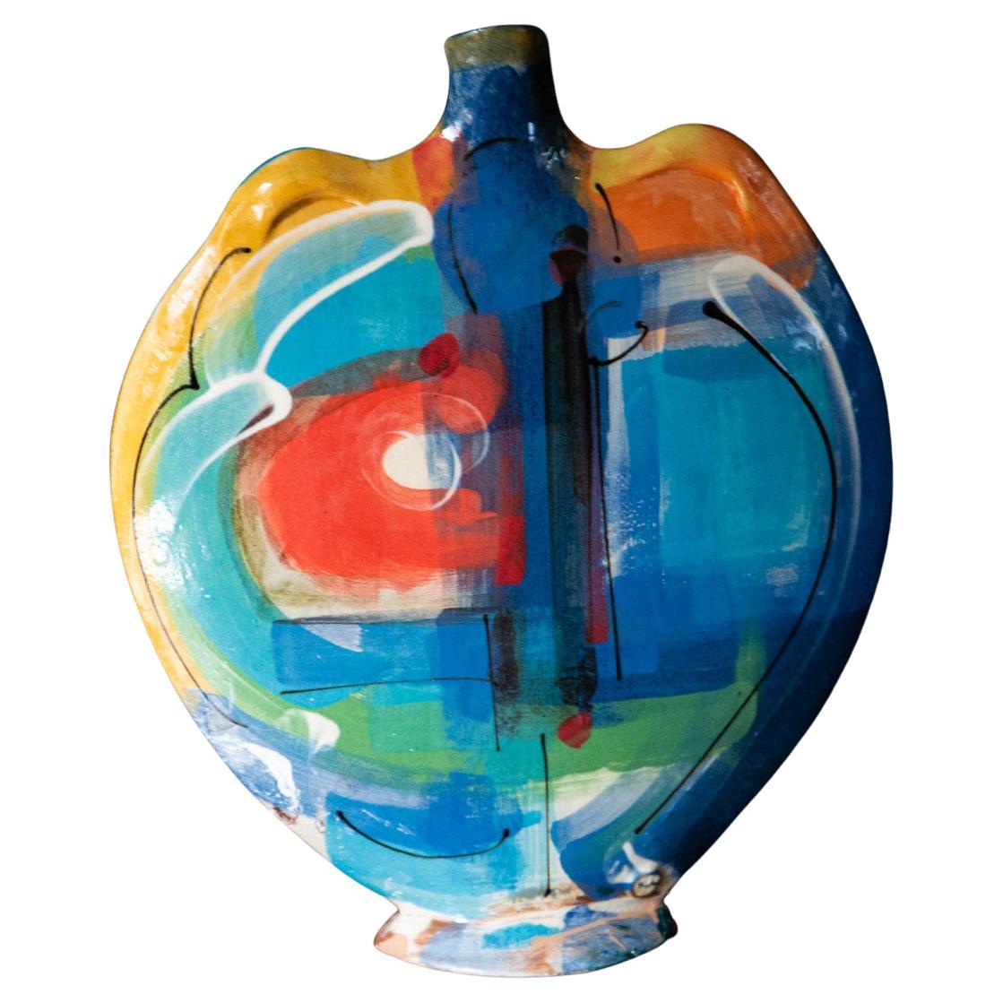 A mid-century abstract expressionist vase, France  For Sale