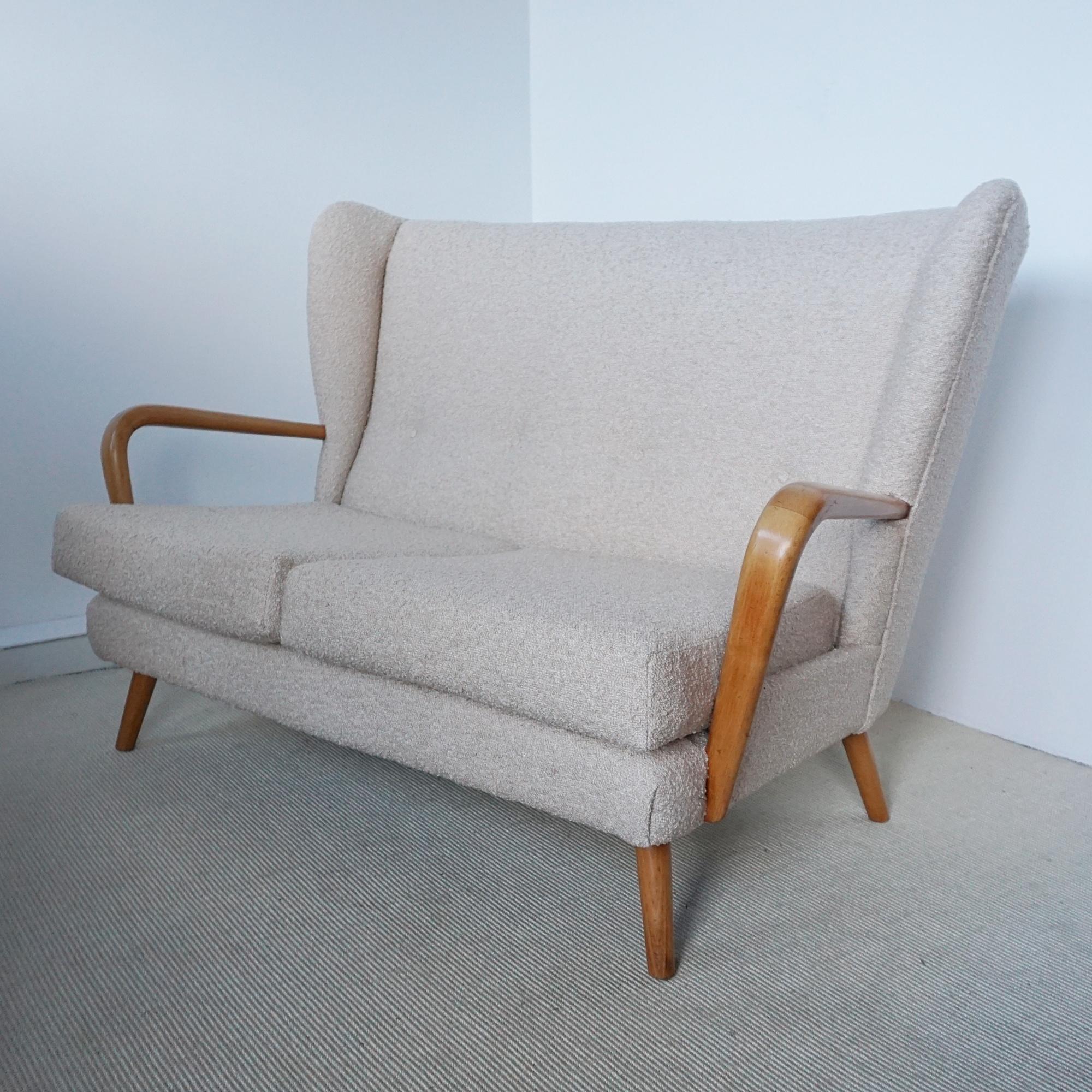 English A Mid-Century 'Bambino' Sofa by Howard Keith Re-Upholstered in Boucle