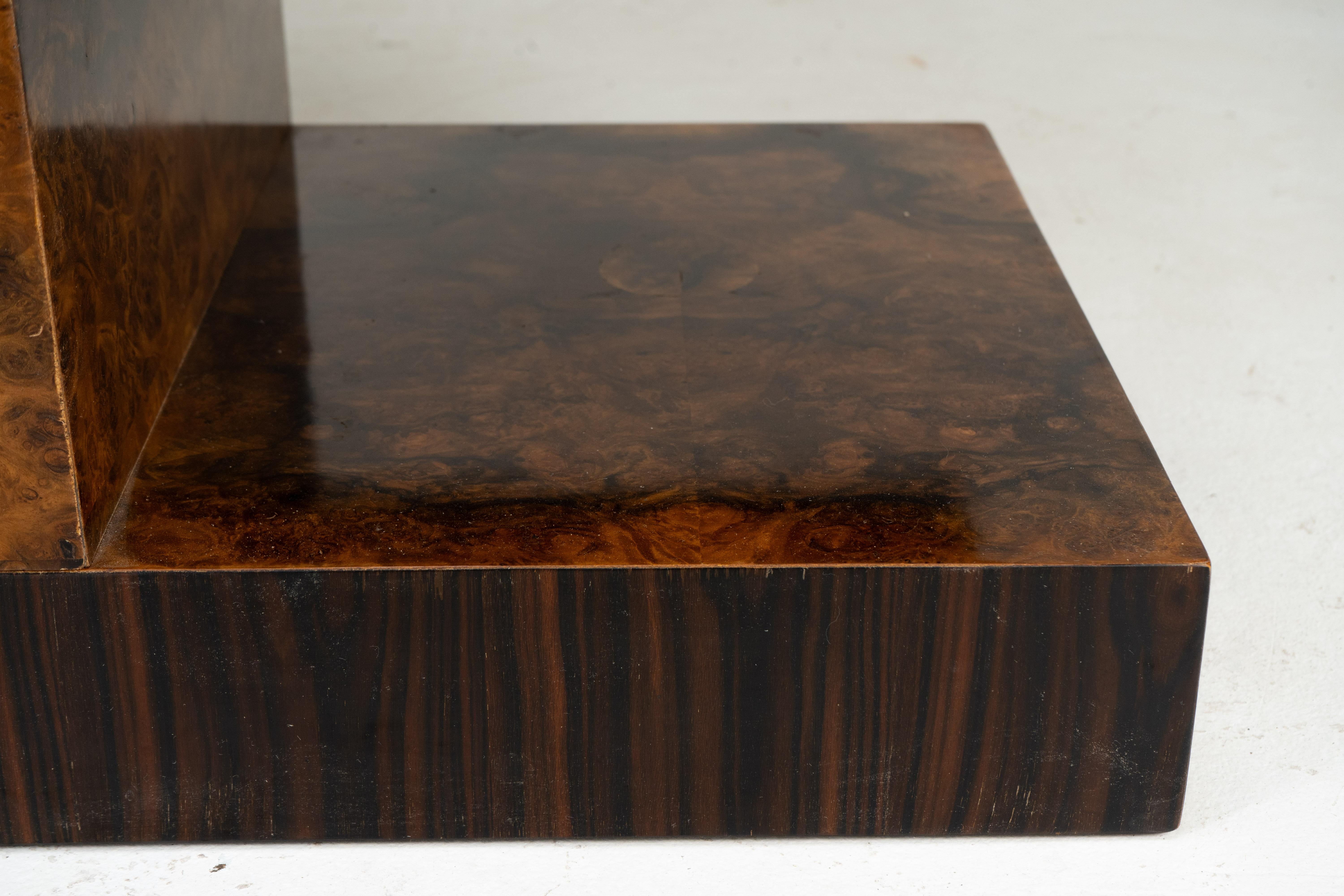 A Mid-Century Bar Cabinet with Walnut Burl Doors For Sale 5