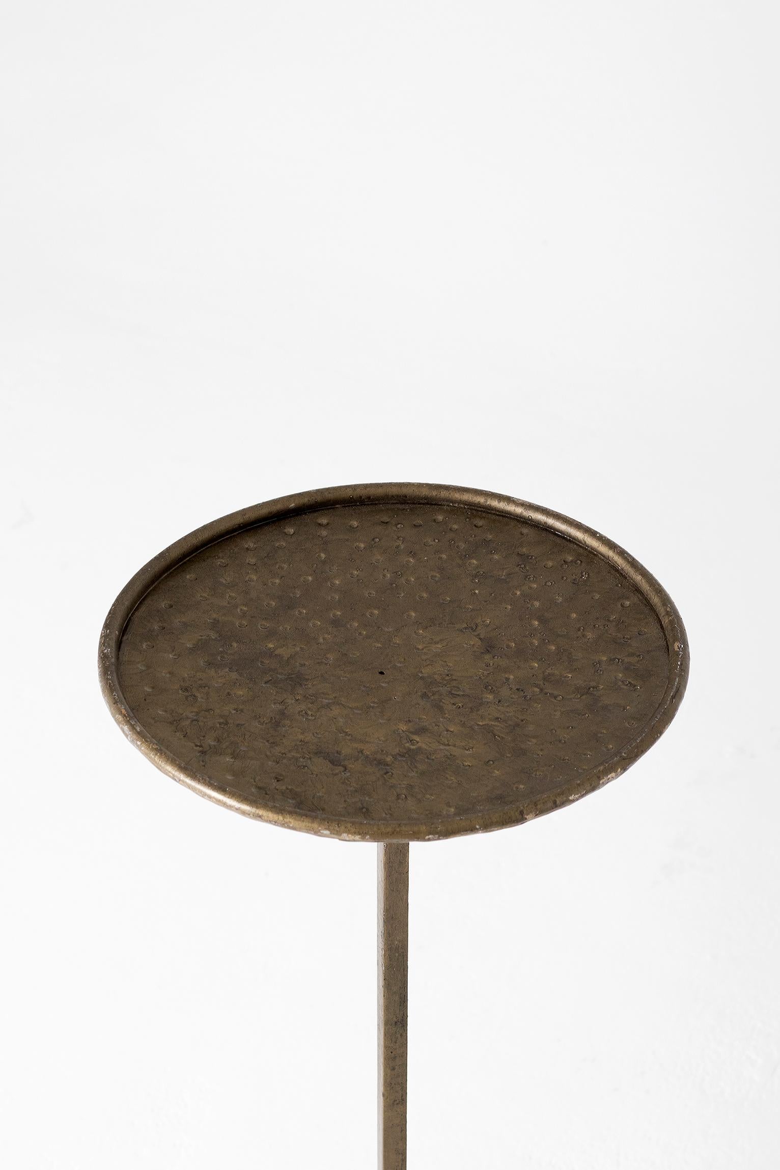 Spanish Midcentury Black Iron Martini Table