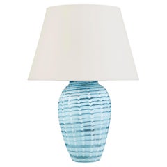 Mid-Century Blue Murano Glass Lamp