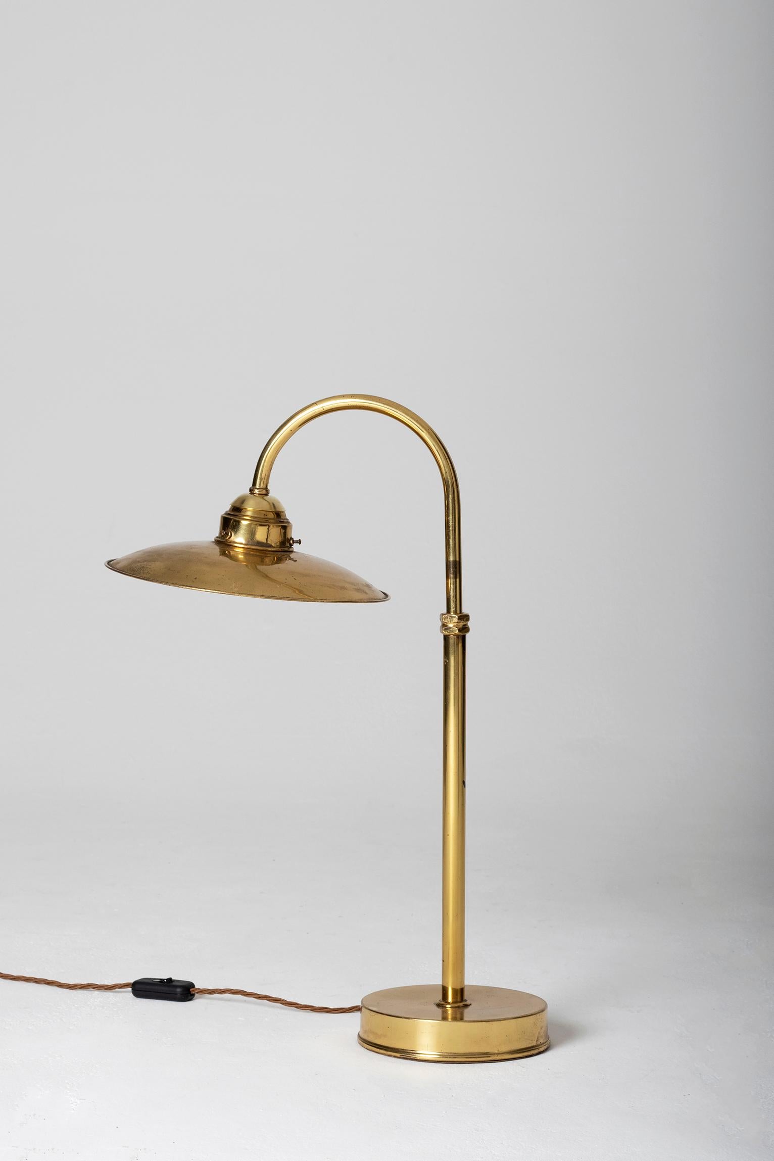 Mid-Century Modern Midcentury Brass Desk Lamp