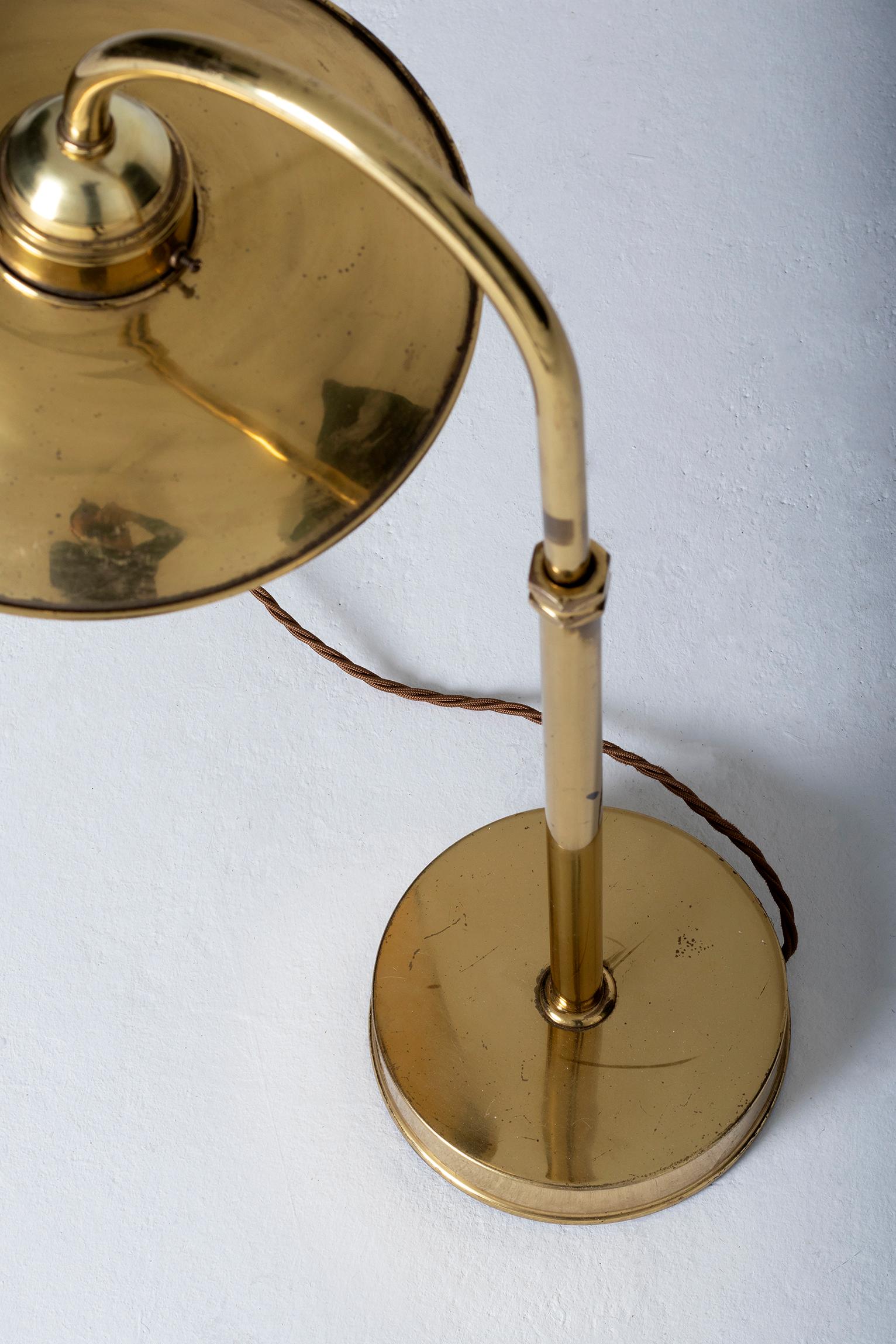 20th Century Midcentury Brass Desk Lamp