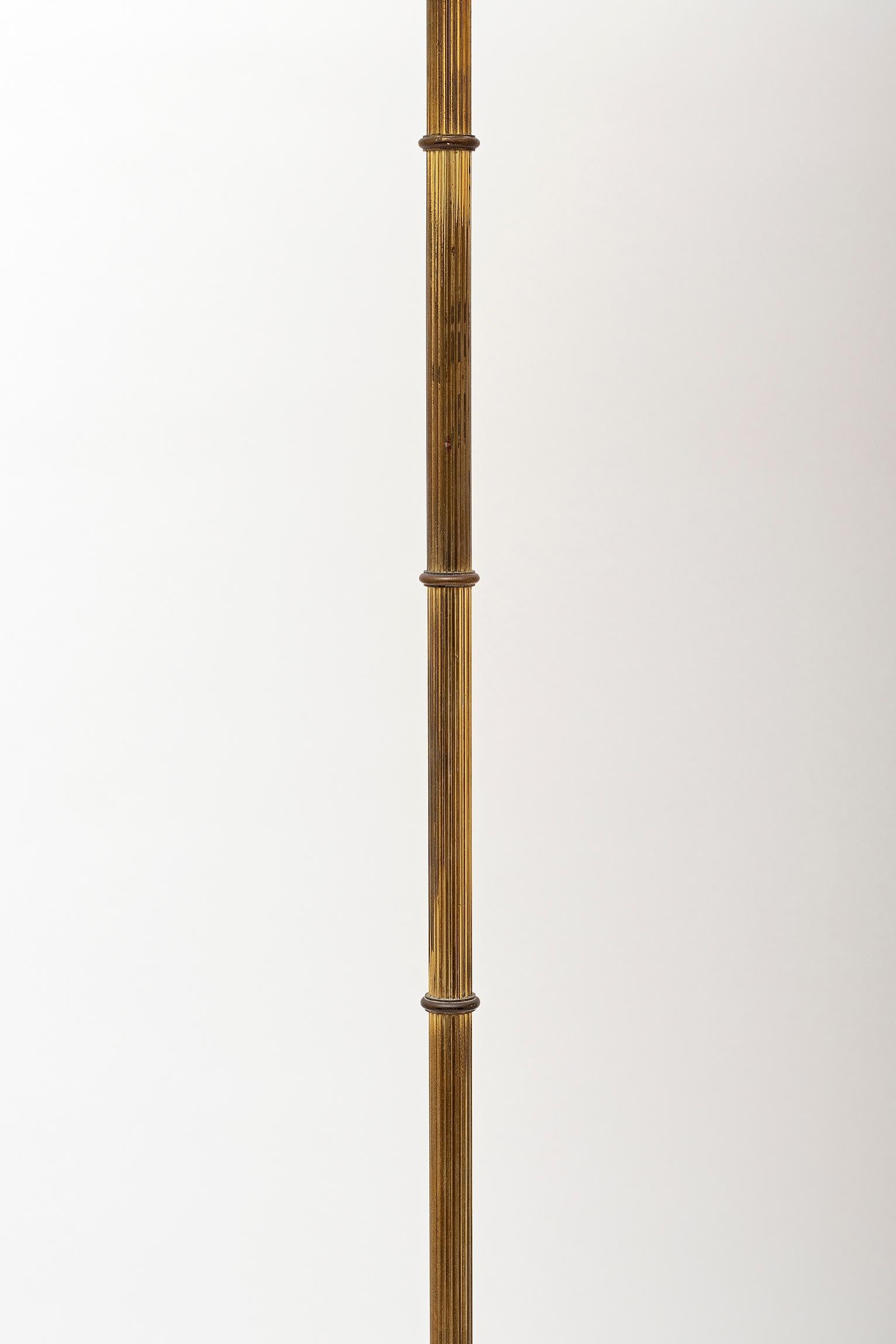 French Midcentury Brass Floor Lamp