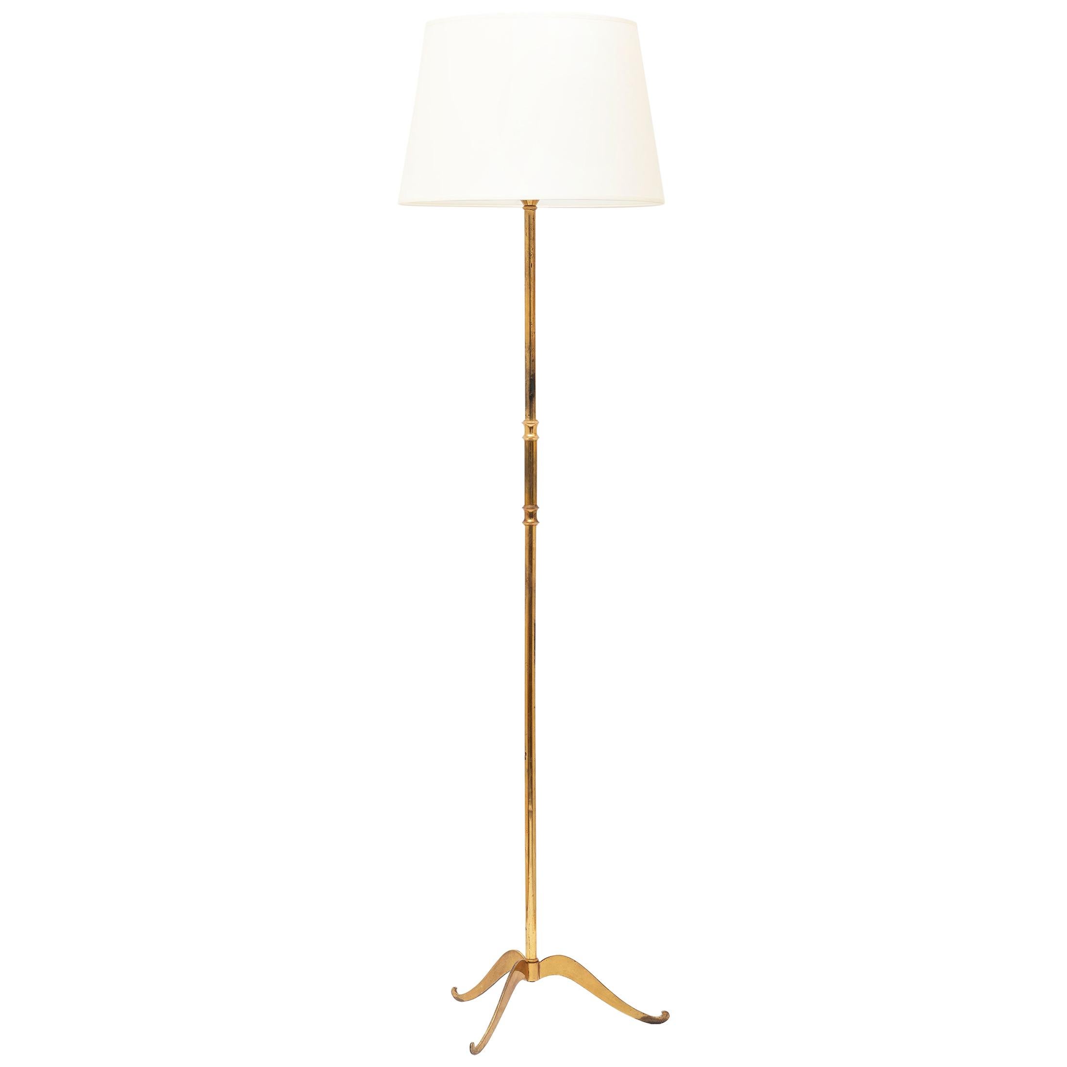 Midcentury Brass Floor Lamp