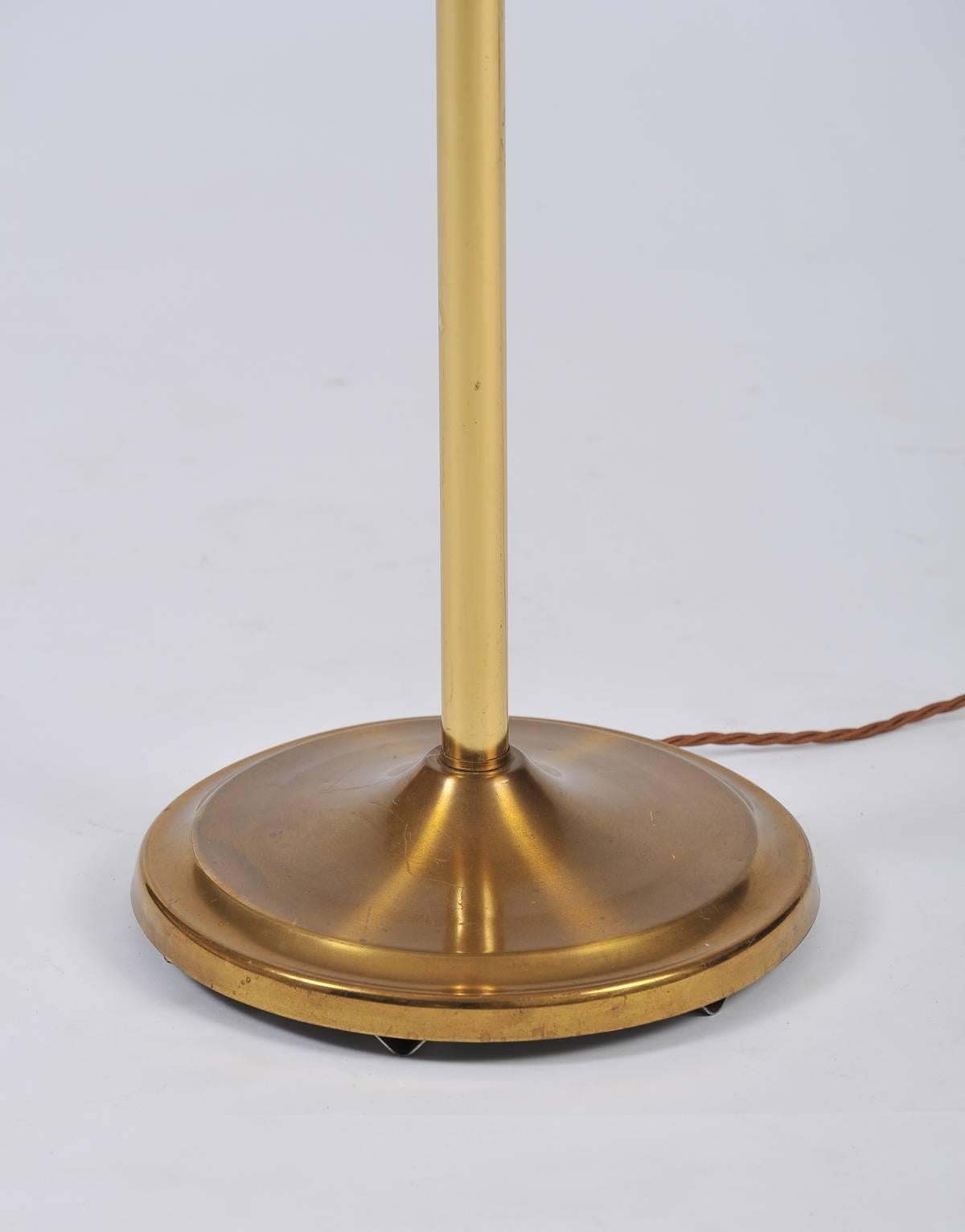 Mid-Century Modern Midcentury Brass Reading Floor Lamp, by Arnesen & Sønn