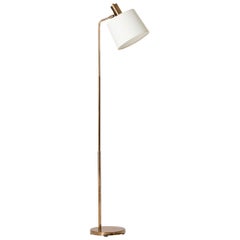 Midcentury Brass Reading Floor Lamp