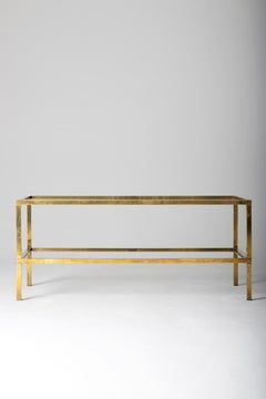 Midcentury Brass Two-Tiered Coffee Table