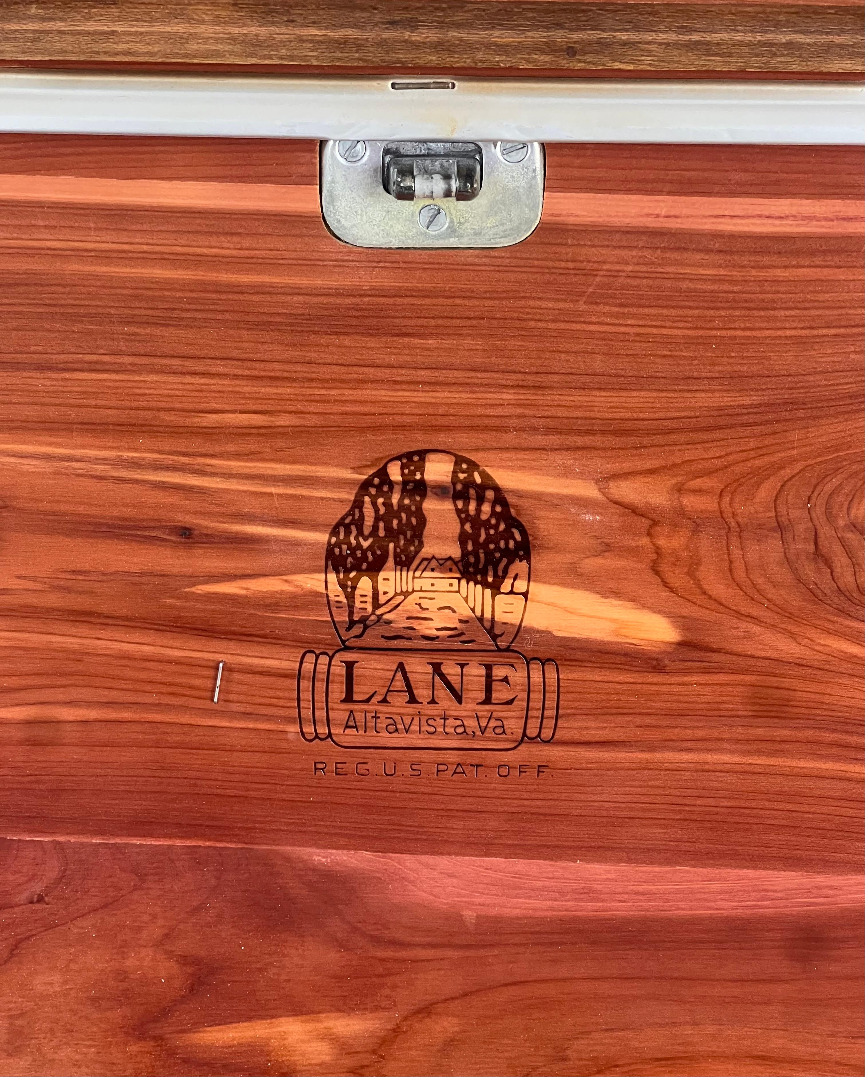 A mid century cedar wood blanket chest by Lane, circa 1960 4