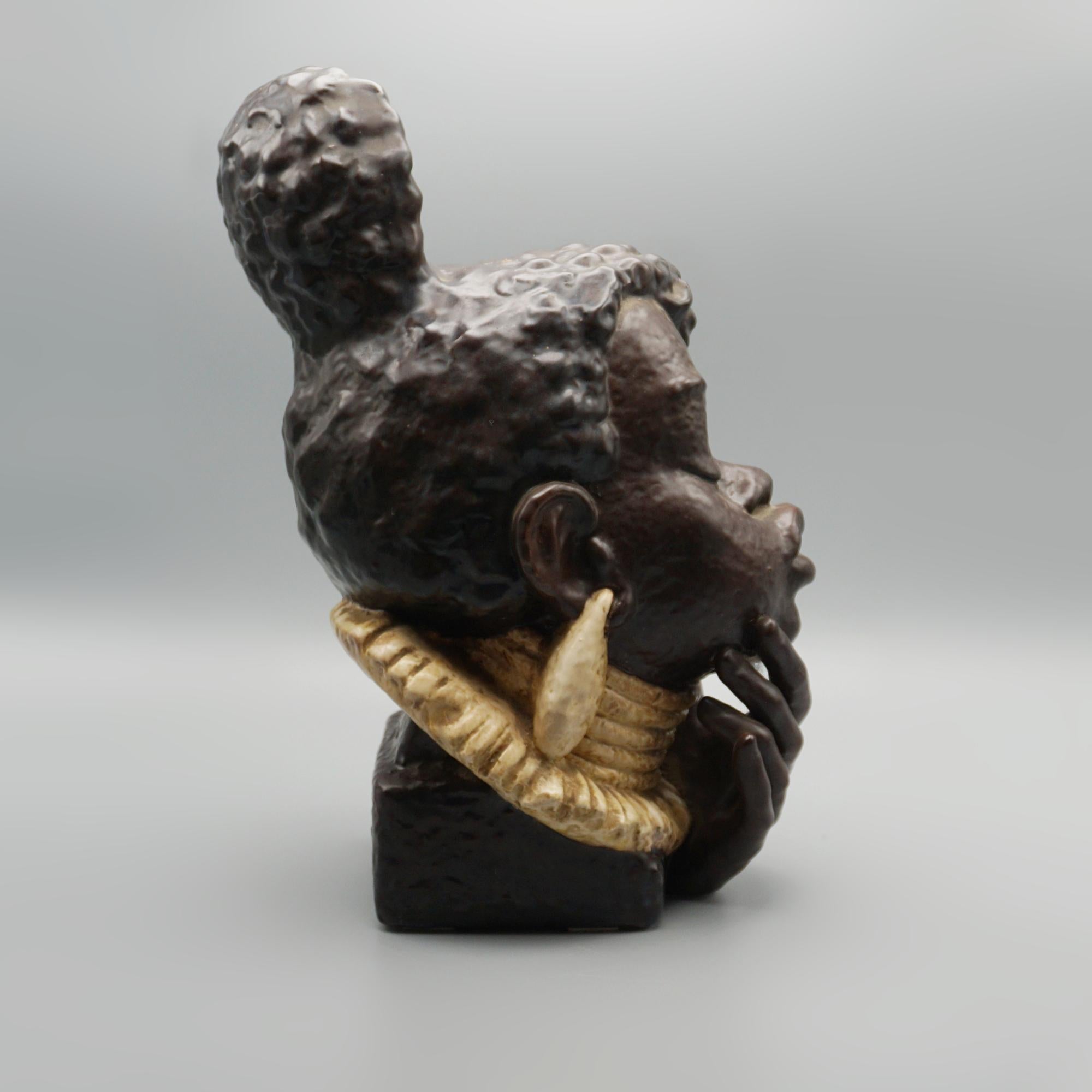 Busto de mujer en cerámica de mediados de siglo, de Ove Rasmussen para Bornholm Danés en venta
