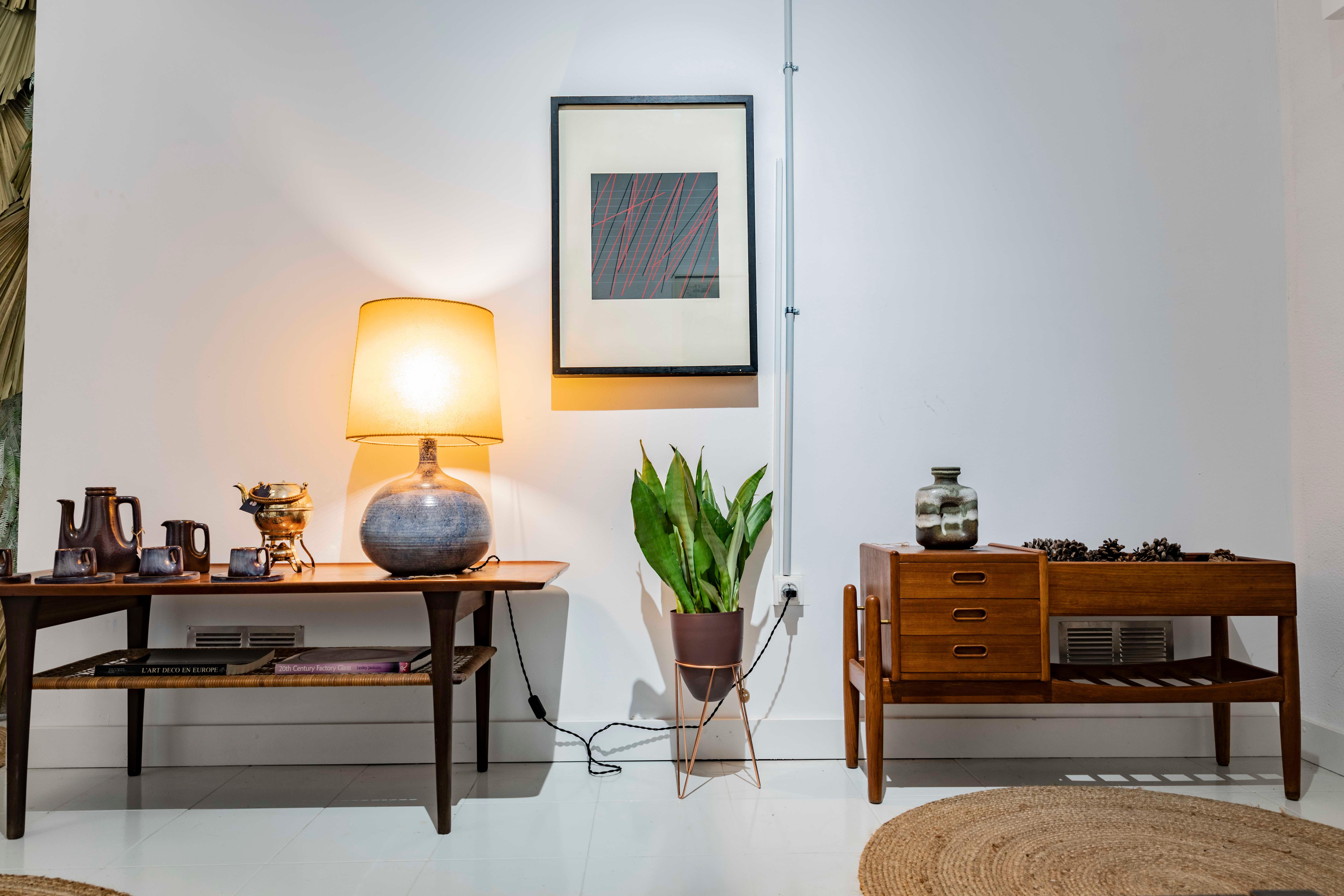 Français Lampe émaillée en céramique du milieu du siècle dernier par Jean Pierre Gasnier en vente