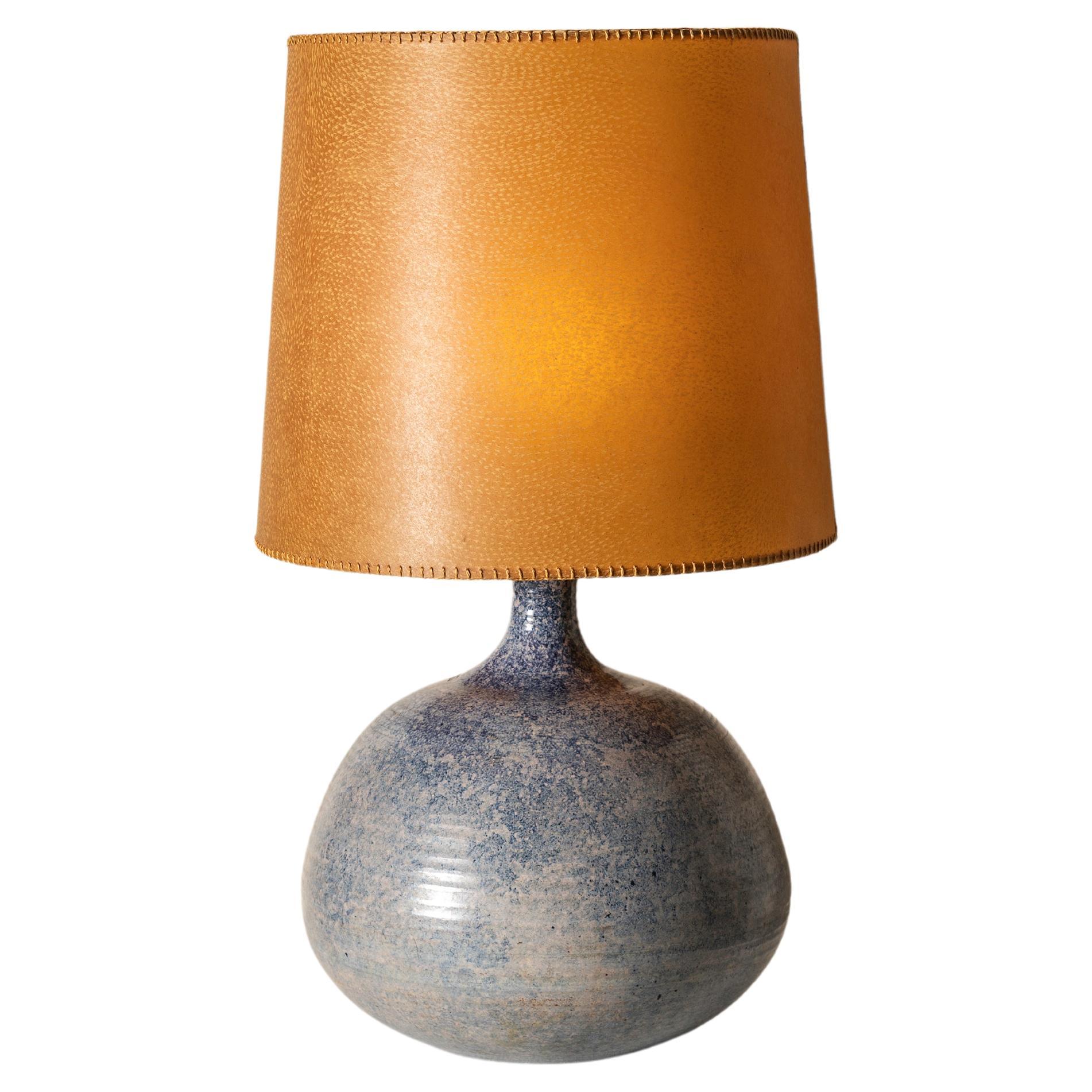 A mid-century ceramic glazed lamp by Jean Pierre Gasnier