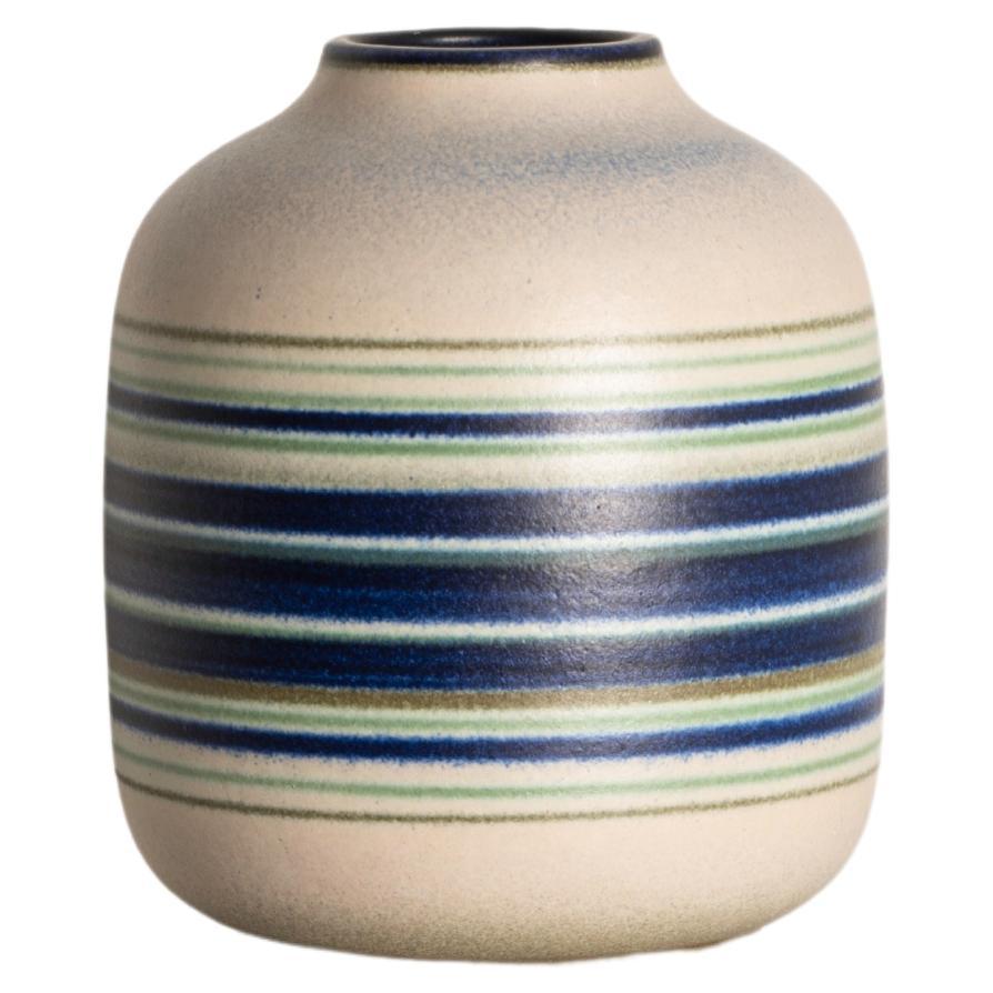 A mid-century ceramic glazed vase by Atelier Serra For Sale