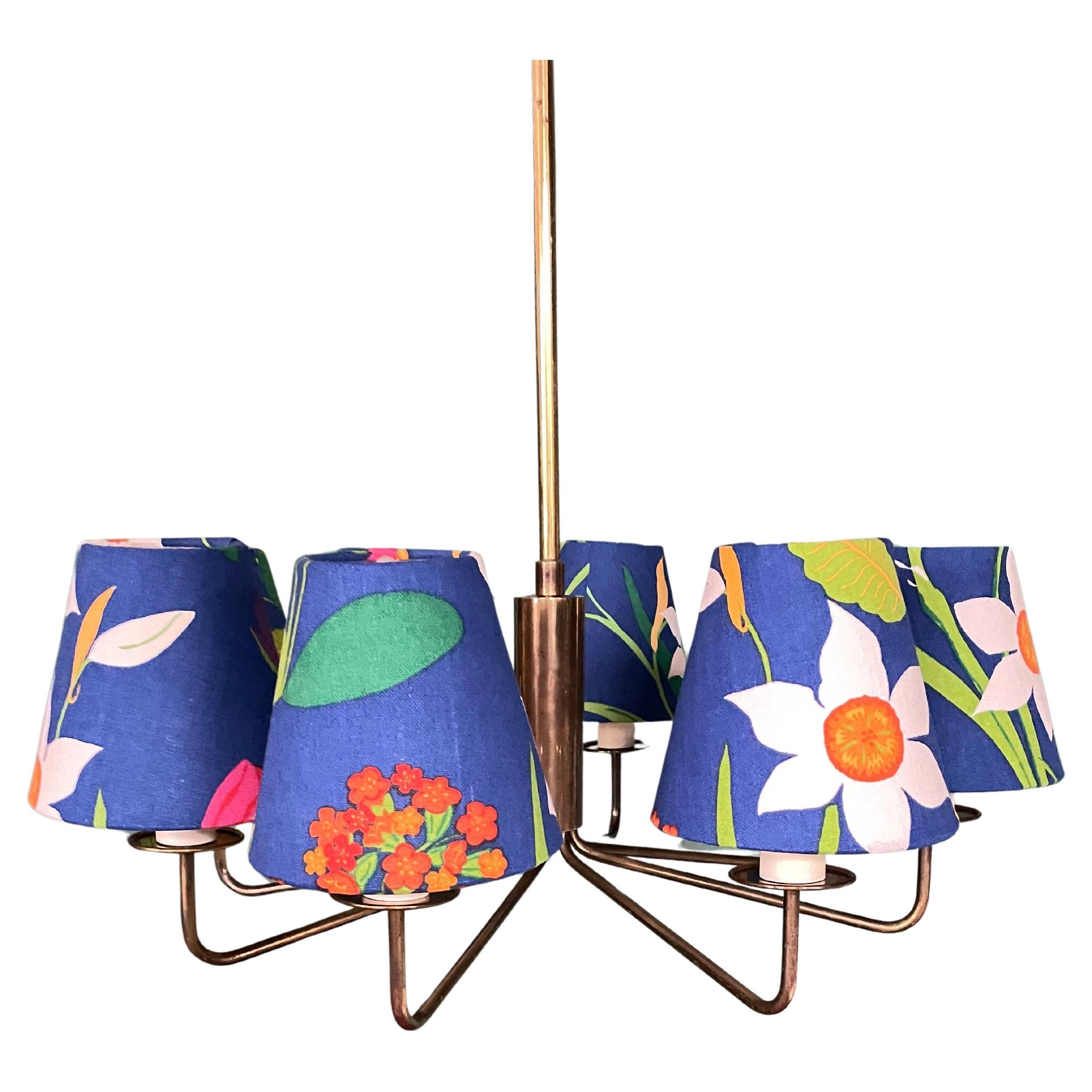 A Mid Century Chandelier By TH Valentiner For Poul Dinesen Of Denmark For Sale