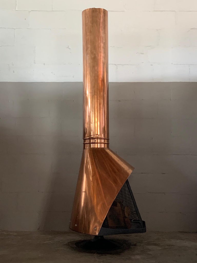 Midcentury Copper Fireplace at 1stDibs copper fireplace for sale