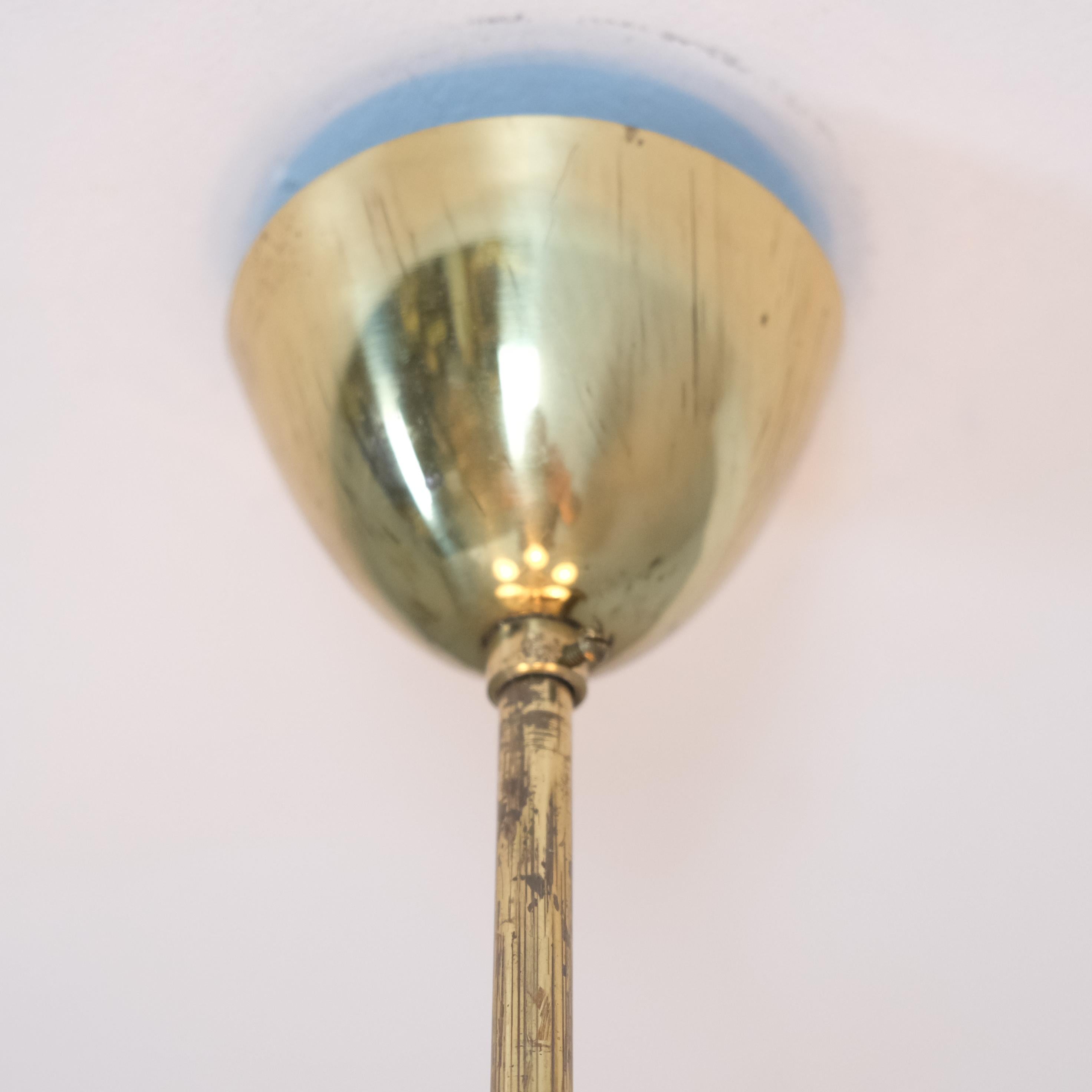 Lámpara de diseño finlandés de mediados de siglo en latón y cristal, Saariston Valaisin Oy, años 1960 en venta 9