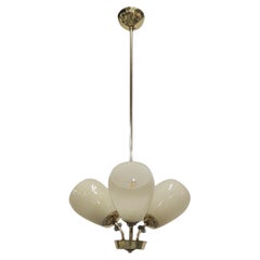 Lampe design finlandaise du milieu du siècle en laiton et verre, Saariston Valaisin Oy, années 1960
