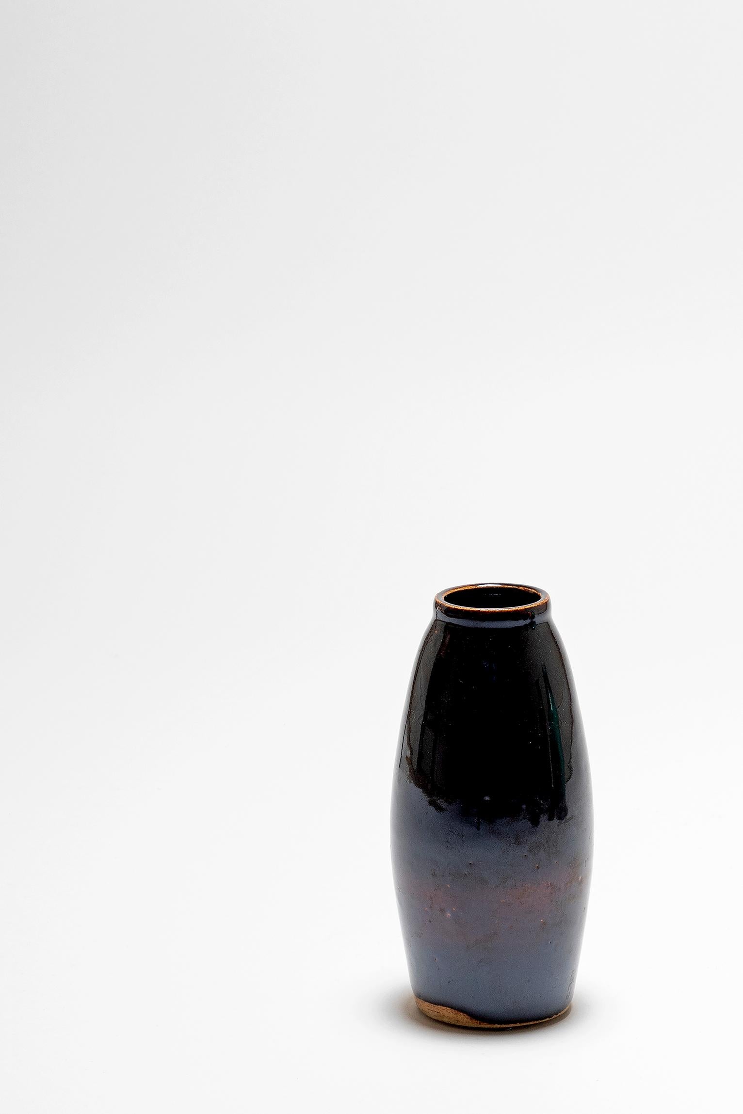 A polychrome ceramic vase
France, second half of the 20th century.
