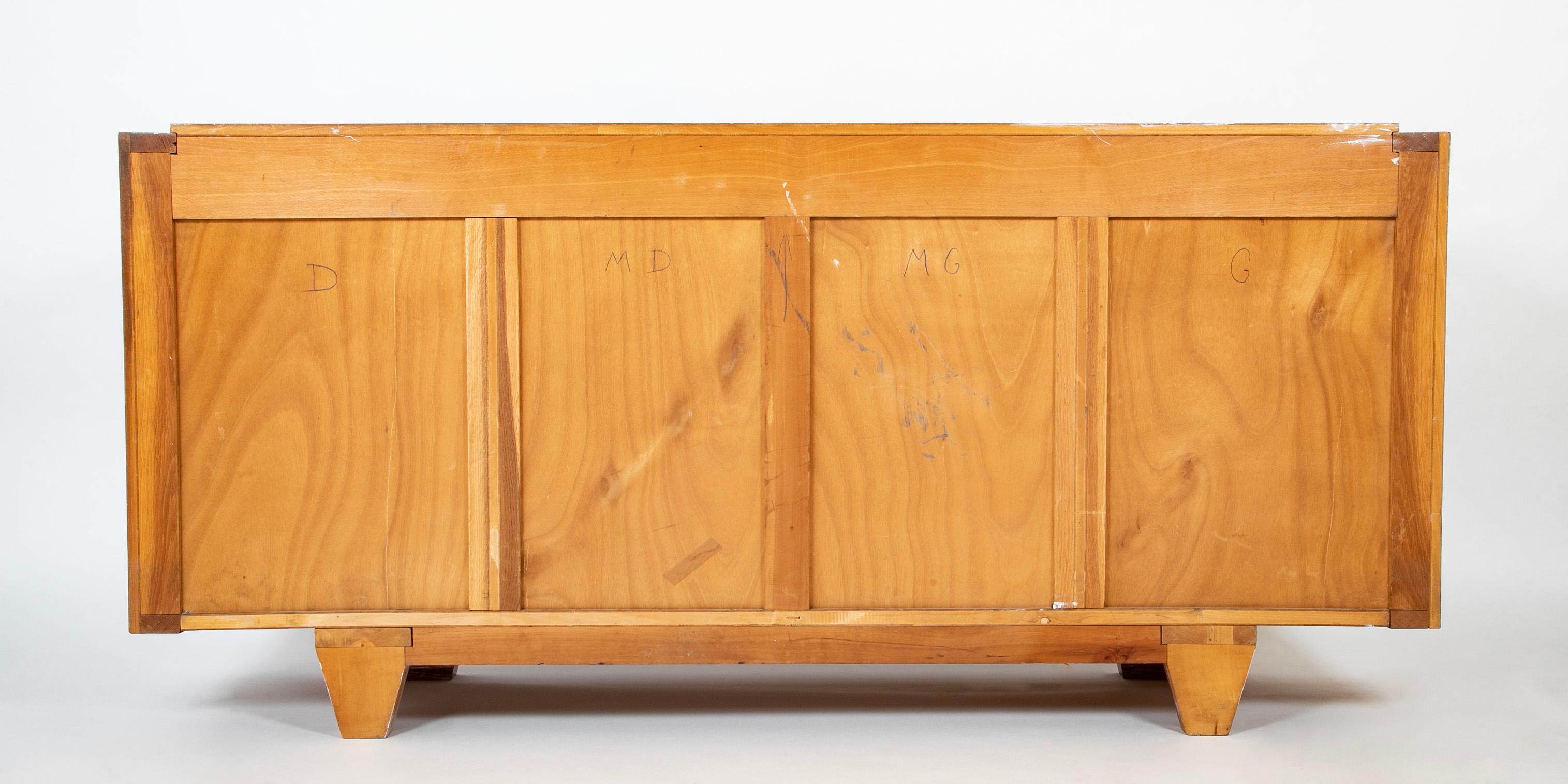 A Mid-Century French Cerused Oak Sideboard In The Manner of Jean Royere For Sale 8