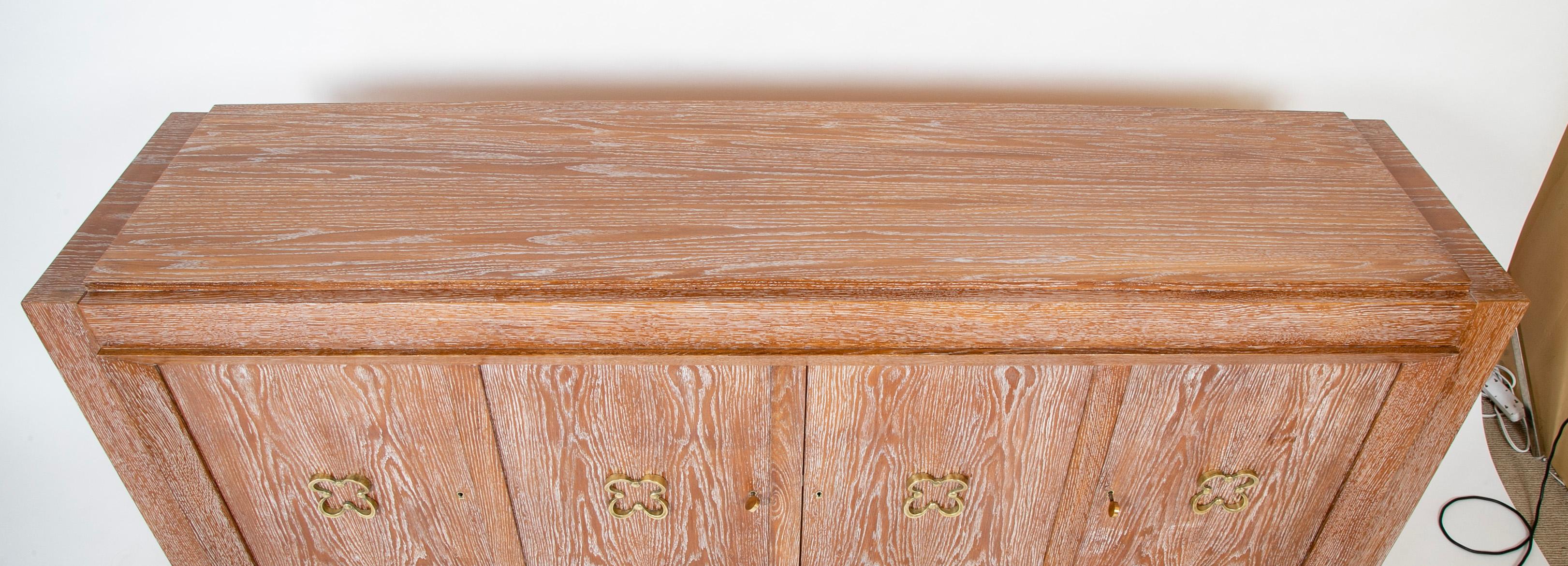 A Mid-Century French Cerused Oak Sideboard In The Manner of Jean Royere For Sale 2