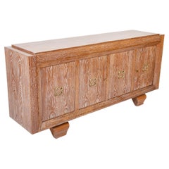 Vintage A Mid-Century French Cerused Oak Sideboard In The Manner of Jean Royere