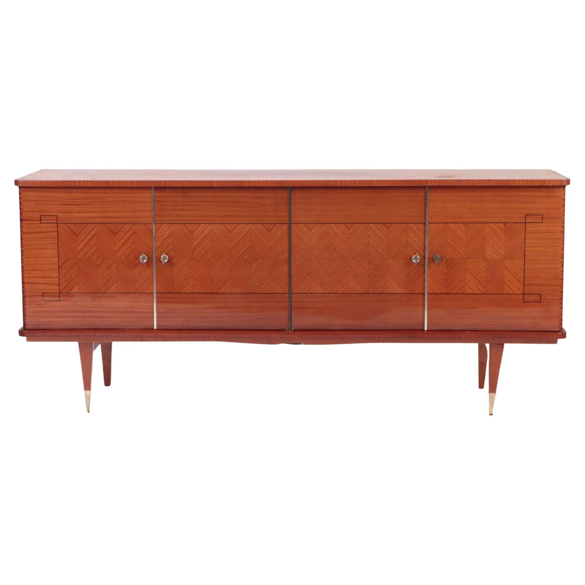 Mid-Century French Mahogany Sideboard, C 1960 For Sale