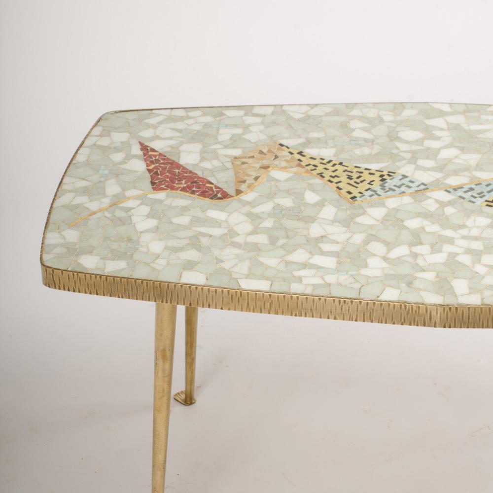 Mid-Century German Coffee Table with Mosaic Top, circa 1950 In Good Condition In Philadelphia, PA