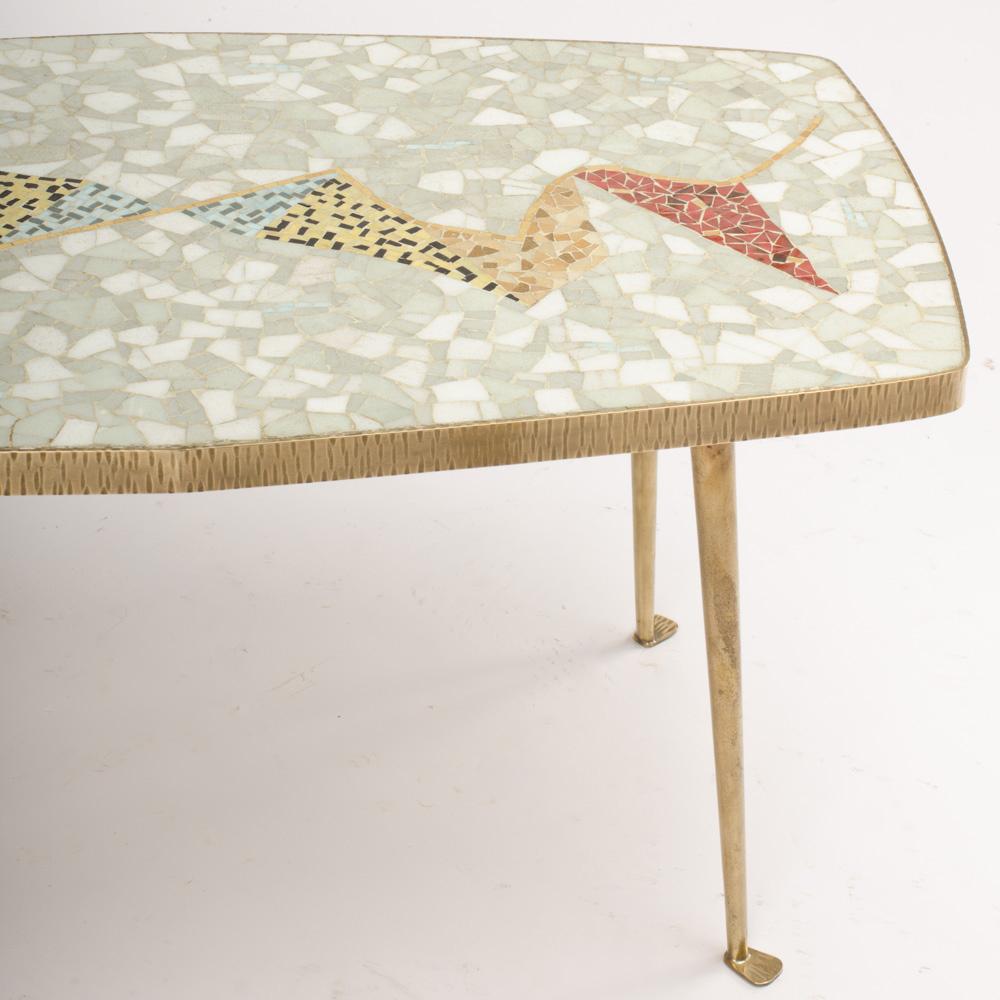 Mid-20th Century Mid-Century German Coffee Table with Mosaic Top, circa 1950