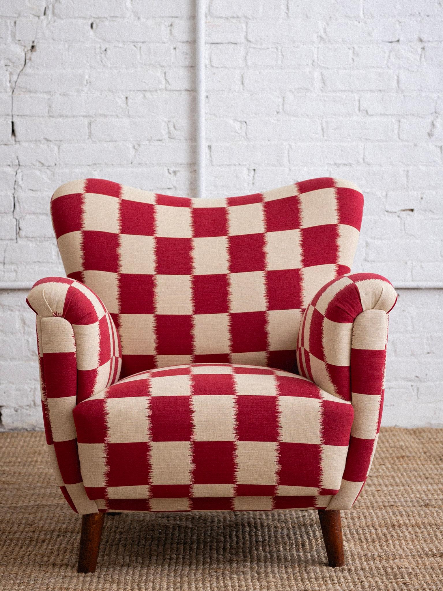 checkered chair