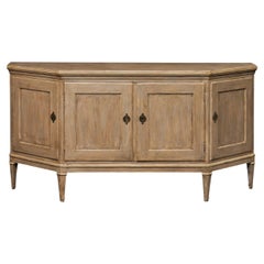 A Mid-Century Italian Inspired 4-Door Credenza Cabinet