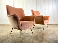Midcentury Italian Velvet Armchair