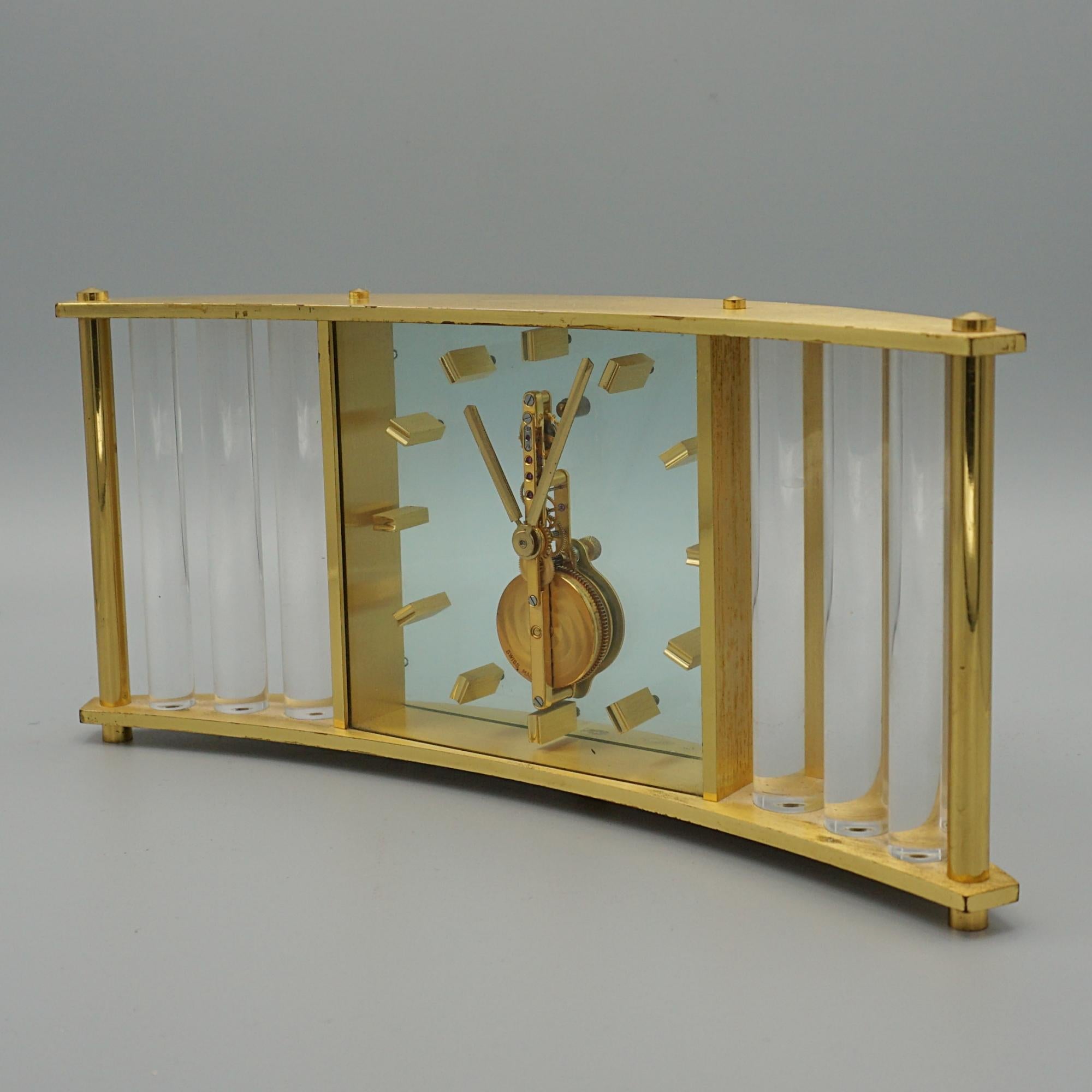 A Mid-Century Jaeger LeCoultre Mantel Clock Circa 1960 4