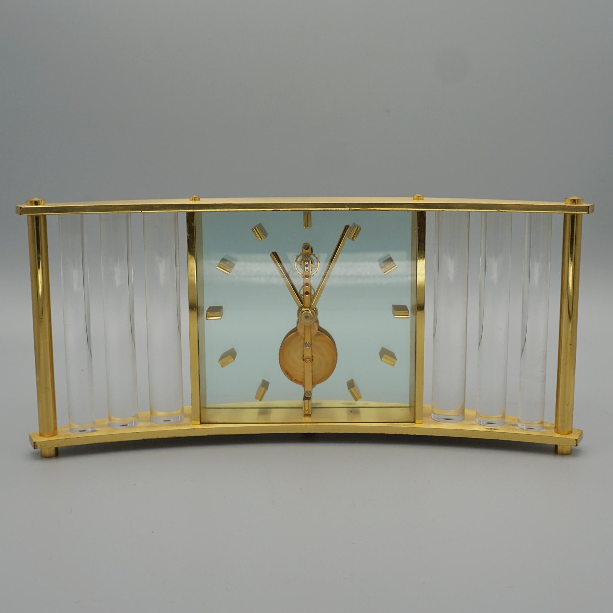 A Mid-Century Jaeger LeCoultre Mantel Clock Circa 1960 2