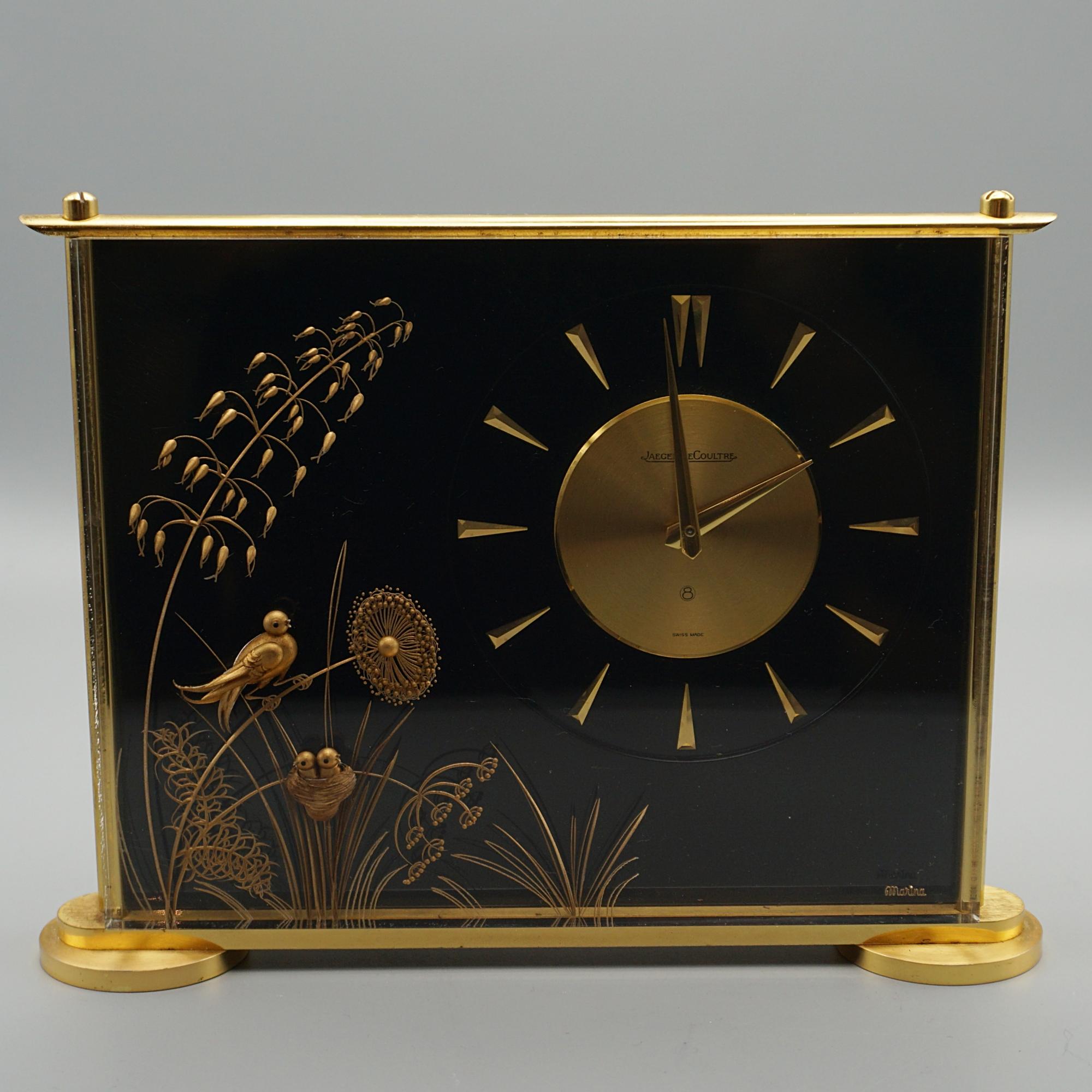 A Mid-Century 'Marina' Jaeger-LeCoultre mantel clock 4
